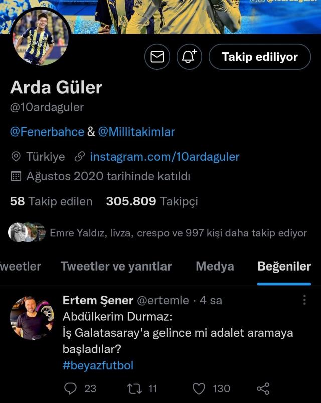Arda Güler'den Galatasaraylıları çılgına çeviren beğeni: İş kendilerine gelince mi adalet aramaya başladılar?