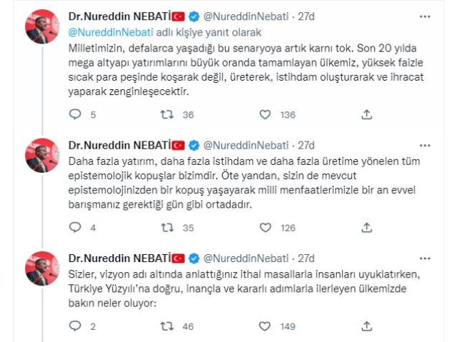 Nebati'den Kılıçdaroğlu'nun göndermesine zehirzemberek yanıt: İthal ekonomi komiserlerine bel bağlamayız