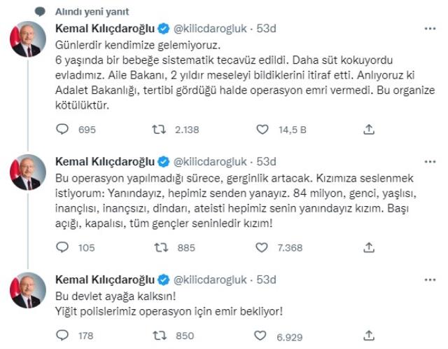 Bakanlığın önüne giden Kılıçdaroğlu, sosyal medyadan açıklama yaptı: Yiğit polislerimiz operasyon için emir bekliyor