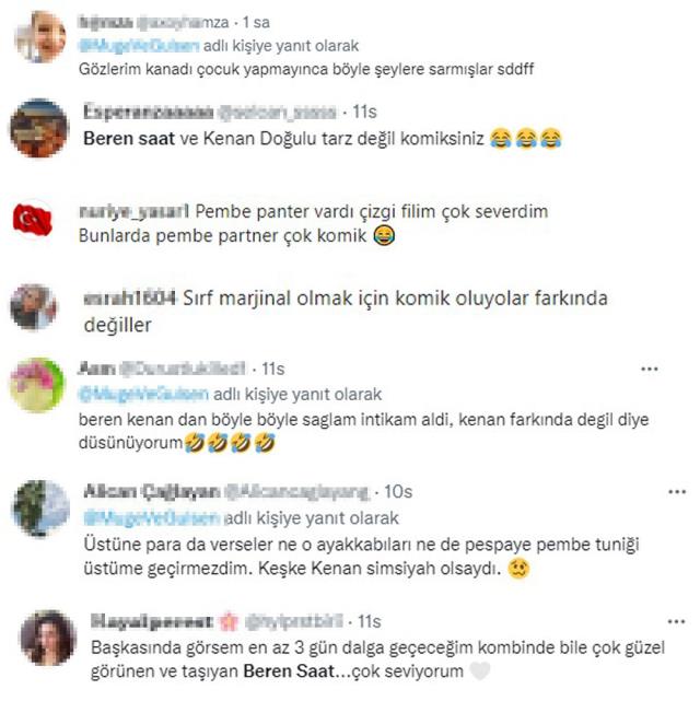 Beren Saat ve Kenan Doğulu, pembe kombinleriyle sosyal medyayı ikiye böldü