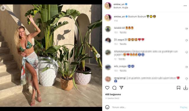 Bikinili pozlarını paylaşan 44 yaşındaki Emine Ün, fiziğiyle görenleri hayran bırakıyor