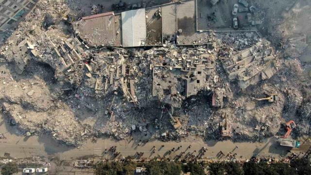Depremin merkez üssü Kahramanmaraş felaketin 6'ıncı gününde havadan görüntülendi