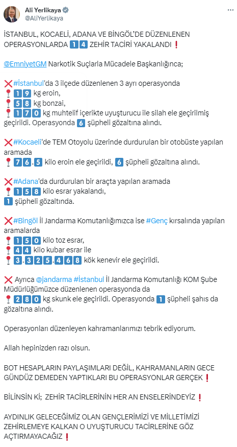 Emniyet'ten 4 ilde kritik operasyon! Baskınlarda 14 zehir taciri kıskıvrak yakalandı