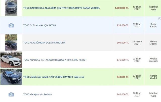 Erdoğan ön satış için şubat ayını işaret etti! İkinci el otomobil siteleri 'TOGG alacağım için satılık' başlıklarıyla doldu