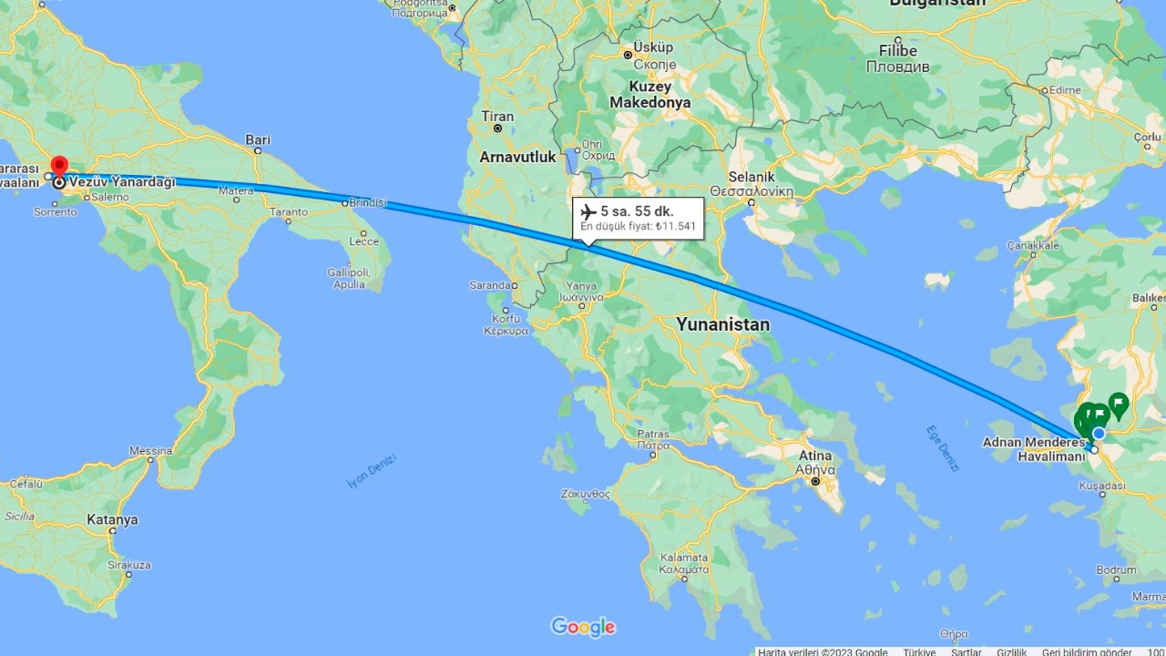 Türkiye Vezüv haritası