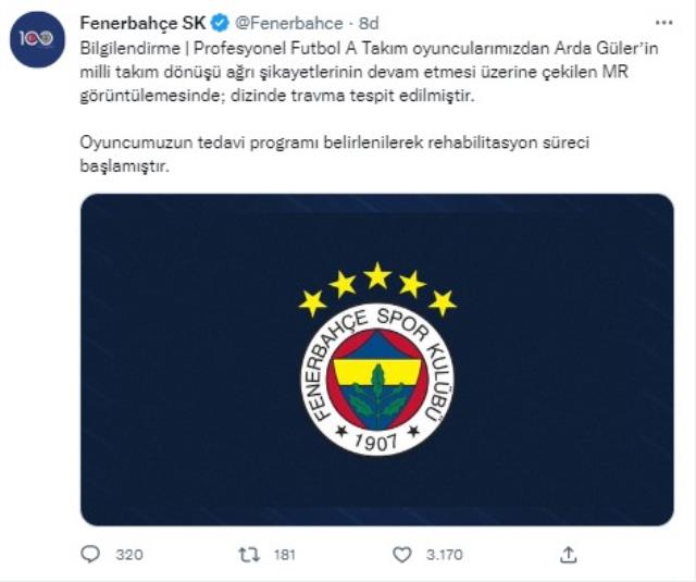 Fenerbahçe'den taraftarı kahreden Arda Güler açıklaması