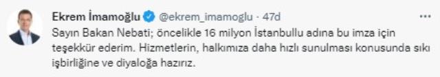 İmamoğlu'nun 'metro' paylaşımına Bakan Nebati'den yanıt geldi