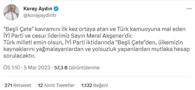 İYİ Partili Koray Aydın'dan '5'li Çete' ile görüştüğü iddialarına zehir zemberek yanıt
