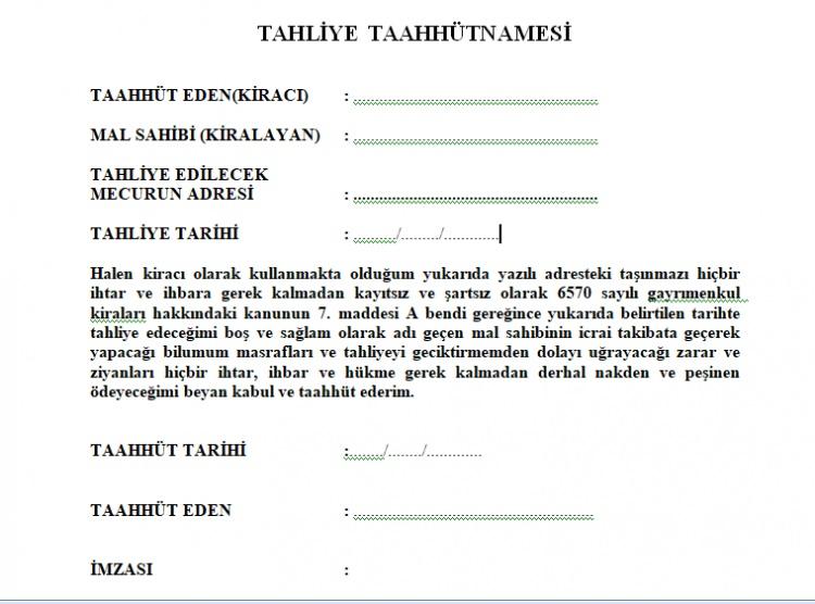 <p><strong>Tahliye taahhüdü nedir</strong></p>

<p>Açıklamalarına tahliye taahhüdünün ne demek olduğunu anlatarak başlayan Altınbaş Üniversitesi Hukuk Fakültesi Öğretim Üyesi Doç. Dr. Umut Yeniocak, “Tahliye taahhüdü kiracının, kira konusu konut ya da iş yerini belirli bir tarihte tahliye edeceğine ilişkin yazılı bir beyanda (taahhütte) bulunması demektir” ifadesini kullandı.</p>
