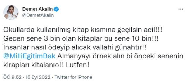 Kitap fiyatlarındaki artışı gören Demet Akalın, Milli Eğitim Bakanlığı'na sitem etti: Almanya'yı örnek alın