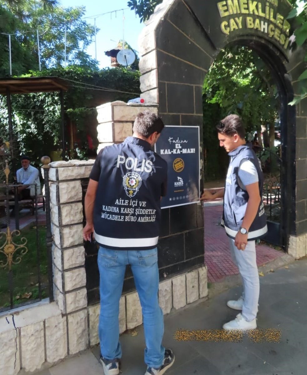 Malatya’da polis ekipleri Kadına El Kalkamaz adlı broşür dağıttı #2