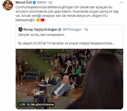 Mesut Özil'den Cumhurbaşkanı Erdoğan için bir destek paylaşımı daha: Değerini bil