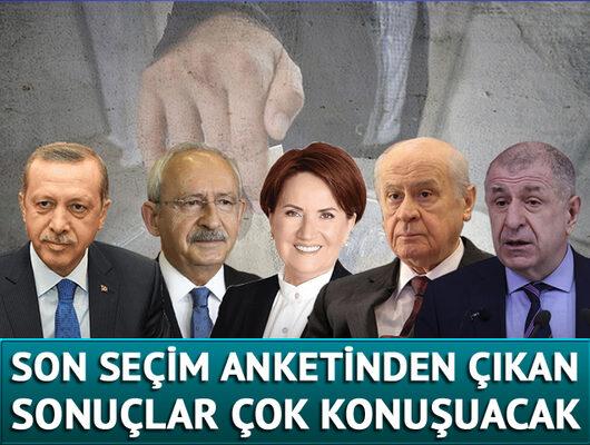 Son yapılan seçim anketinde çok konuşulacak tablo