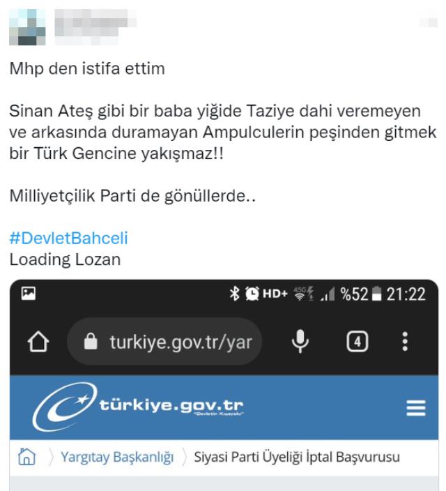 Sinan Ateş'in ölümüne tepkisiz kalan MHP'de istifa rüzgarı hız kesmiyor