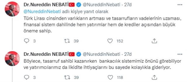 Son Dakika! Hazine ve Maliye Bakanı Nebati: Kur Korumalı Mevduat Uygulaması 1,3 trilyon liralık hacmi geçti
