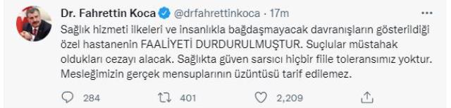 Son Dakika: İstanbul'da yatalak hastaya kötü muamele gerçekleştirilen hastane kapatıldı
