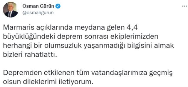 Son dakika: Muğla'da 4.4 büyüklüğünde deprem! Sarsıntı çevre illerden de hissedildi