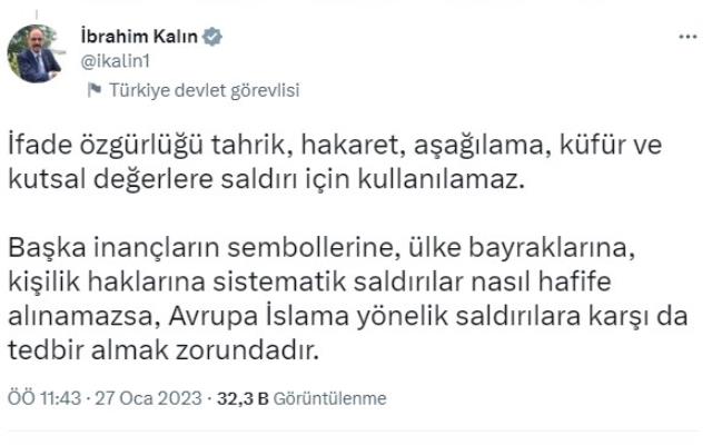 Dışişleri'nden Danimarka'ya tepki