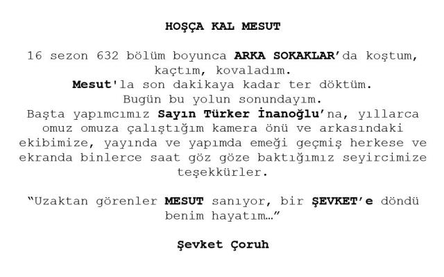 Türkiye'nin en uzun soluklu dizisi Arka Sokaklar'da büyük deprem! Mesut artık yok