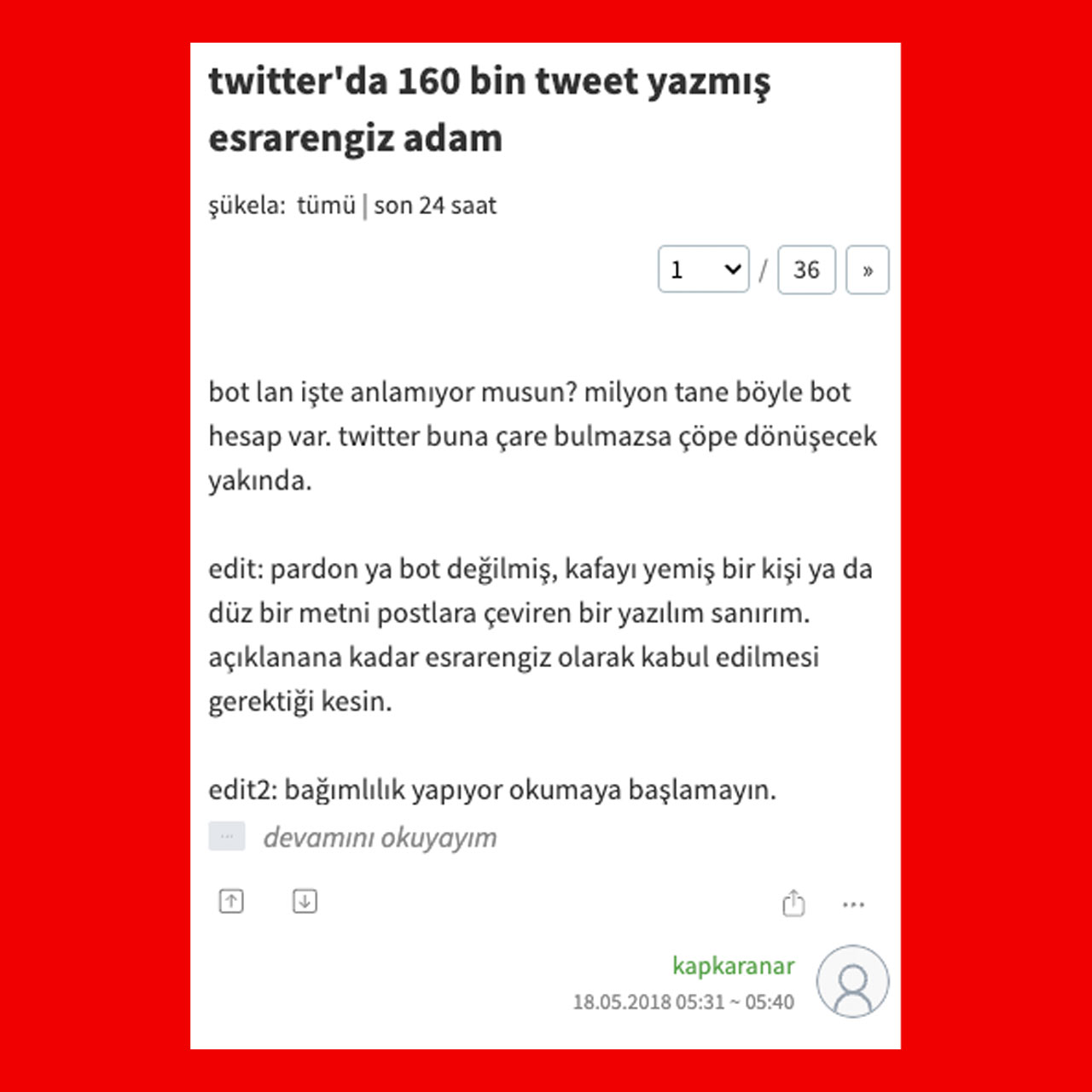 twitter esrarengiz hesap