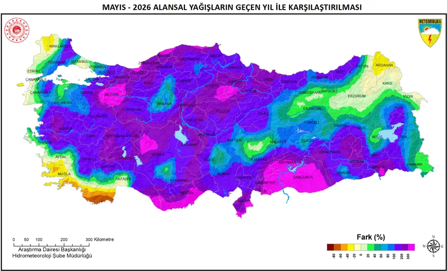 Türkiye’de 33 Yılın Mayıs Yağış Rekoru Kırıldı: Bazı İllerde Yağış 3 Katı Aştı