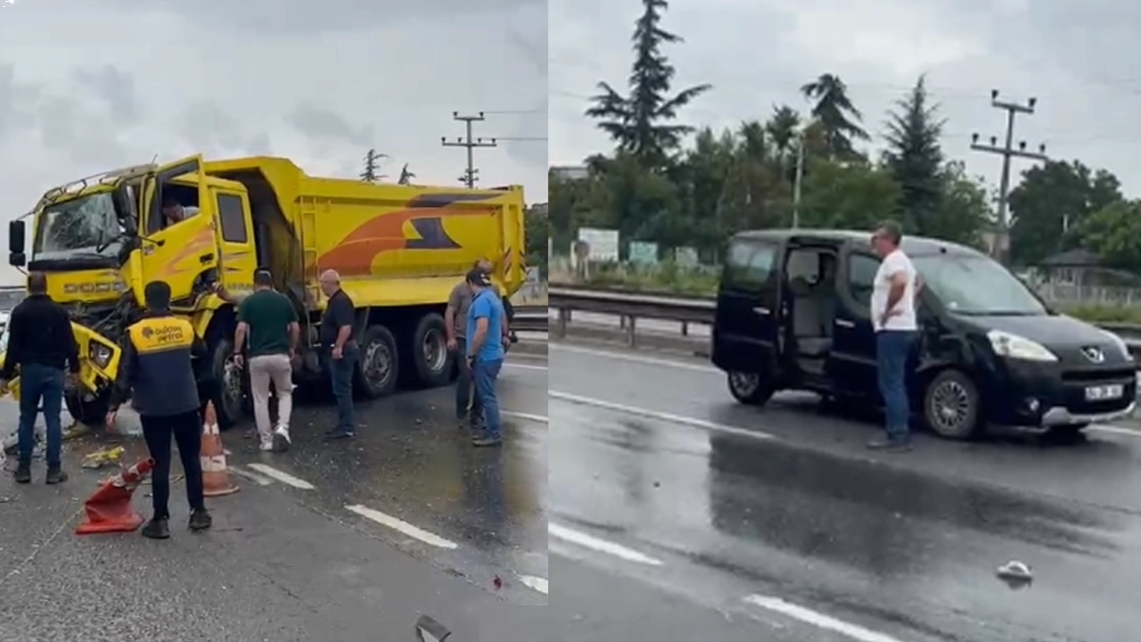 D-650 Karayolu'nda Zincirleme Kaza: TIR Sürücüsü Yaralandı