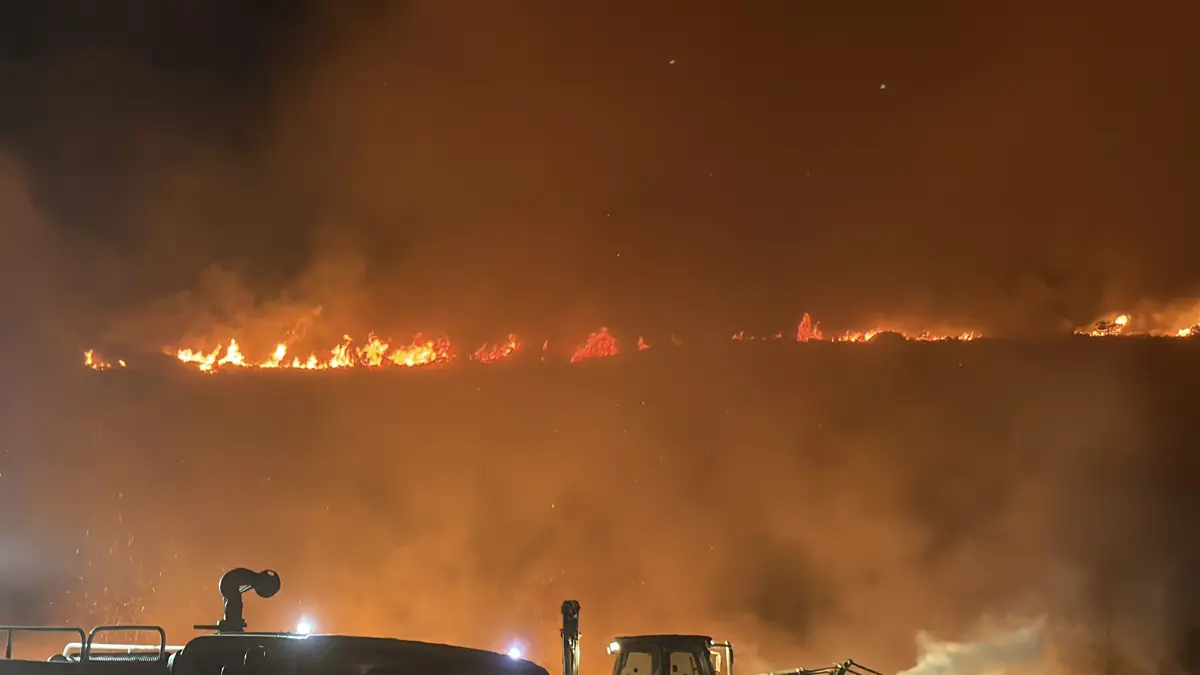 Bodrum'da makilik ve otluk alanda çıkan yangın söndürüldü