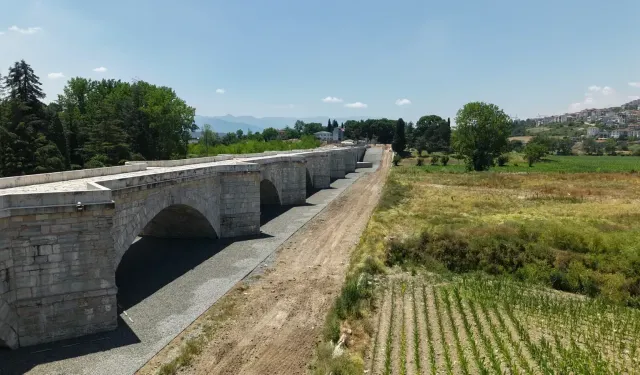 KGM, Justinianus Köprüsü'nün öncesi ve sonrasını paylaştı: Restorasyon tamamlandı