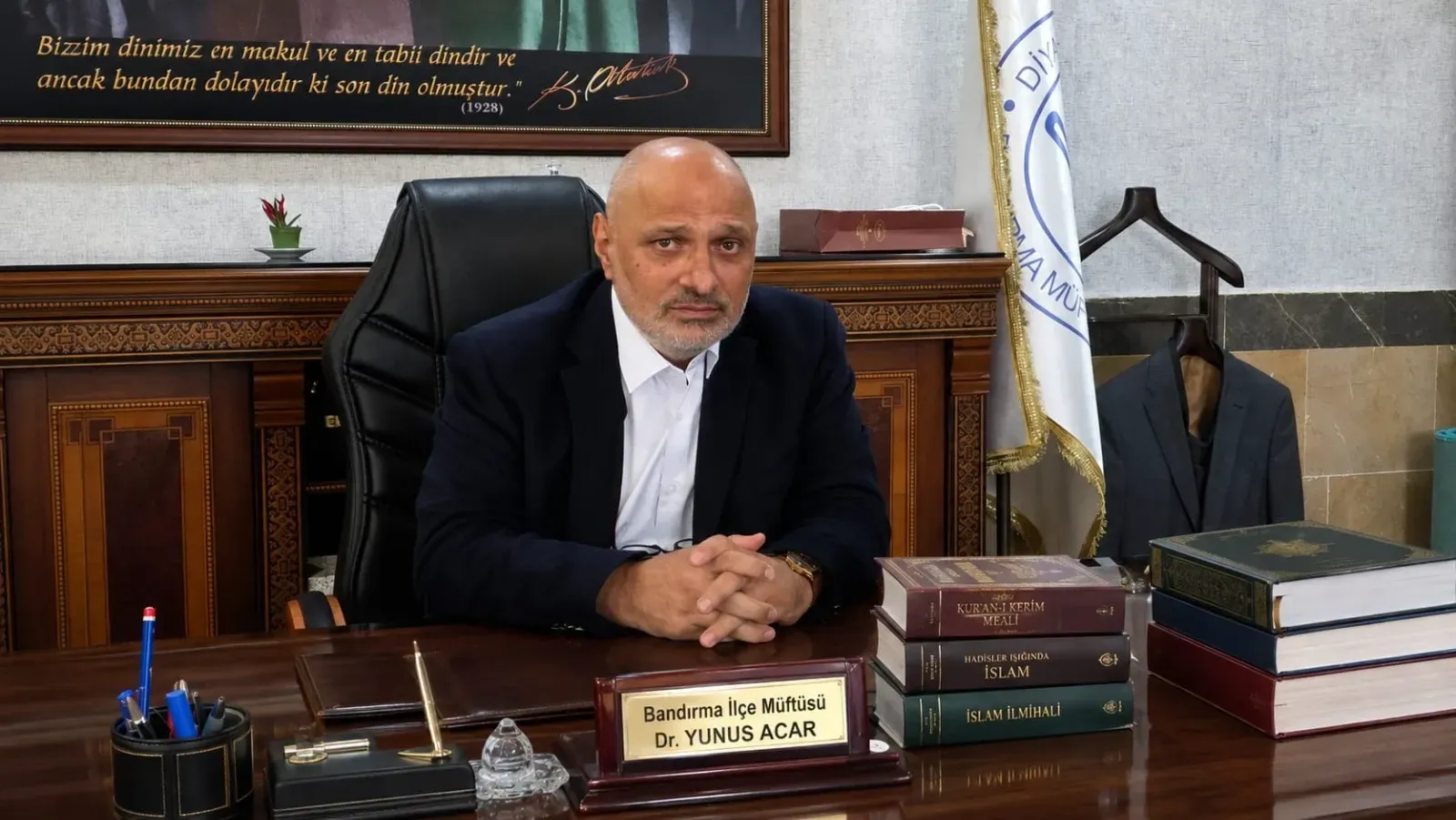 Sakaryalı Dr. Yunus Acar, Bandırma İlçe Müftüsü olarak göreve başladı