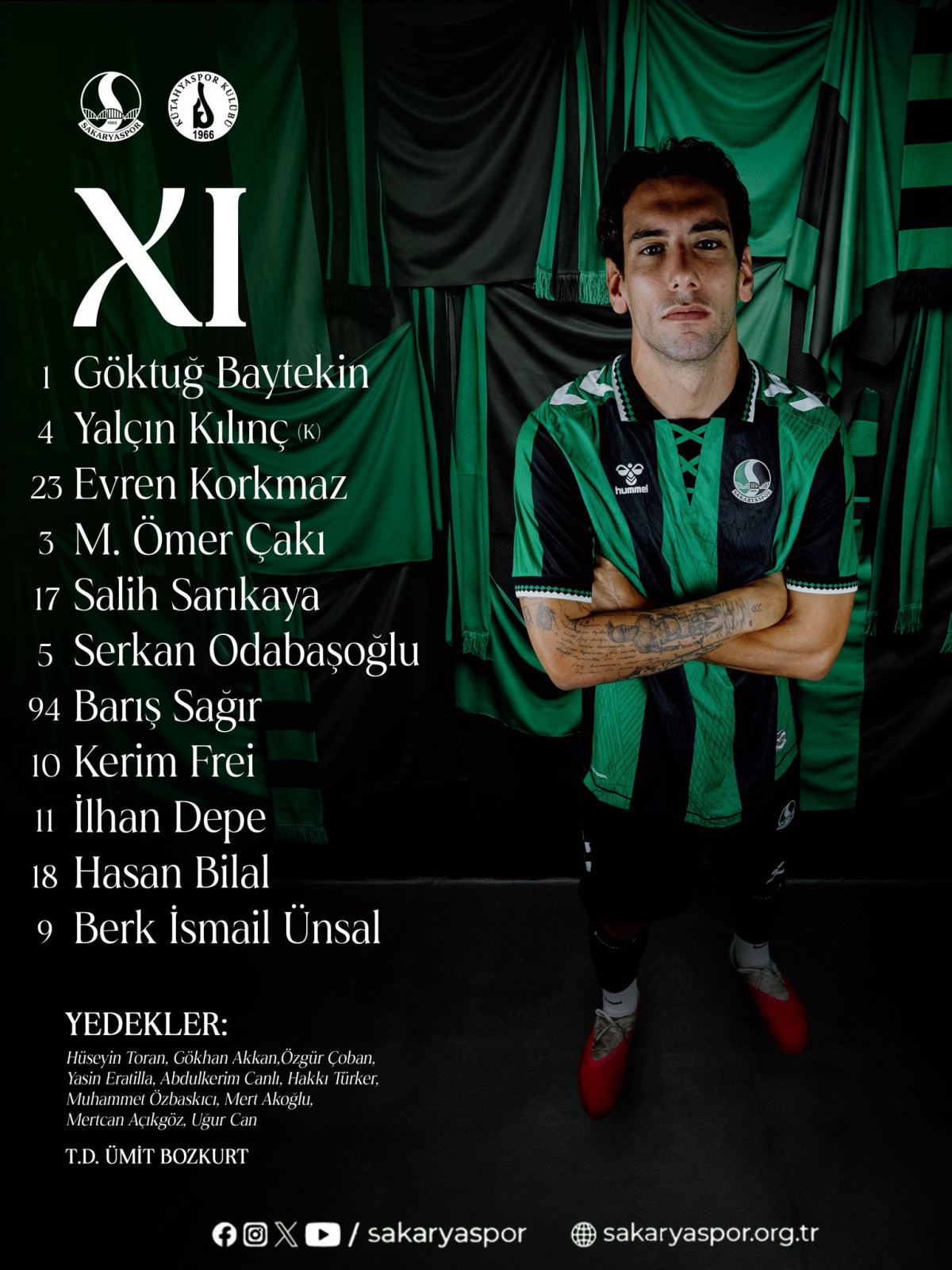 Sakaryaspor’un Kütahyaspor maçı ilk 11’i belli oldu