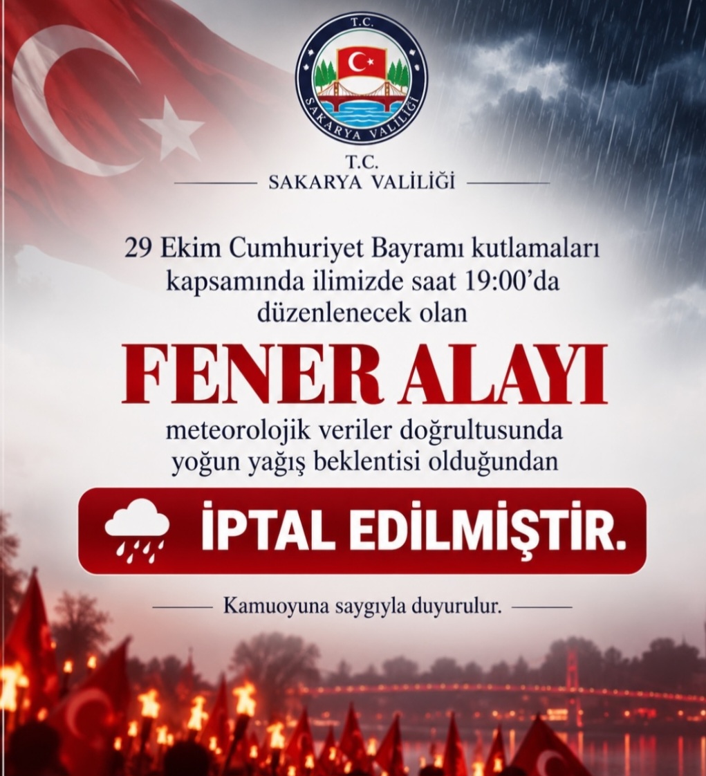 Sakarya’da fener alayı iptal edildi!