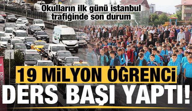 19 milyon öğrenci için ilk ders zili çaldı, İstanbul'da trafik yoğunluğu arttı!