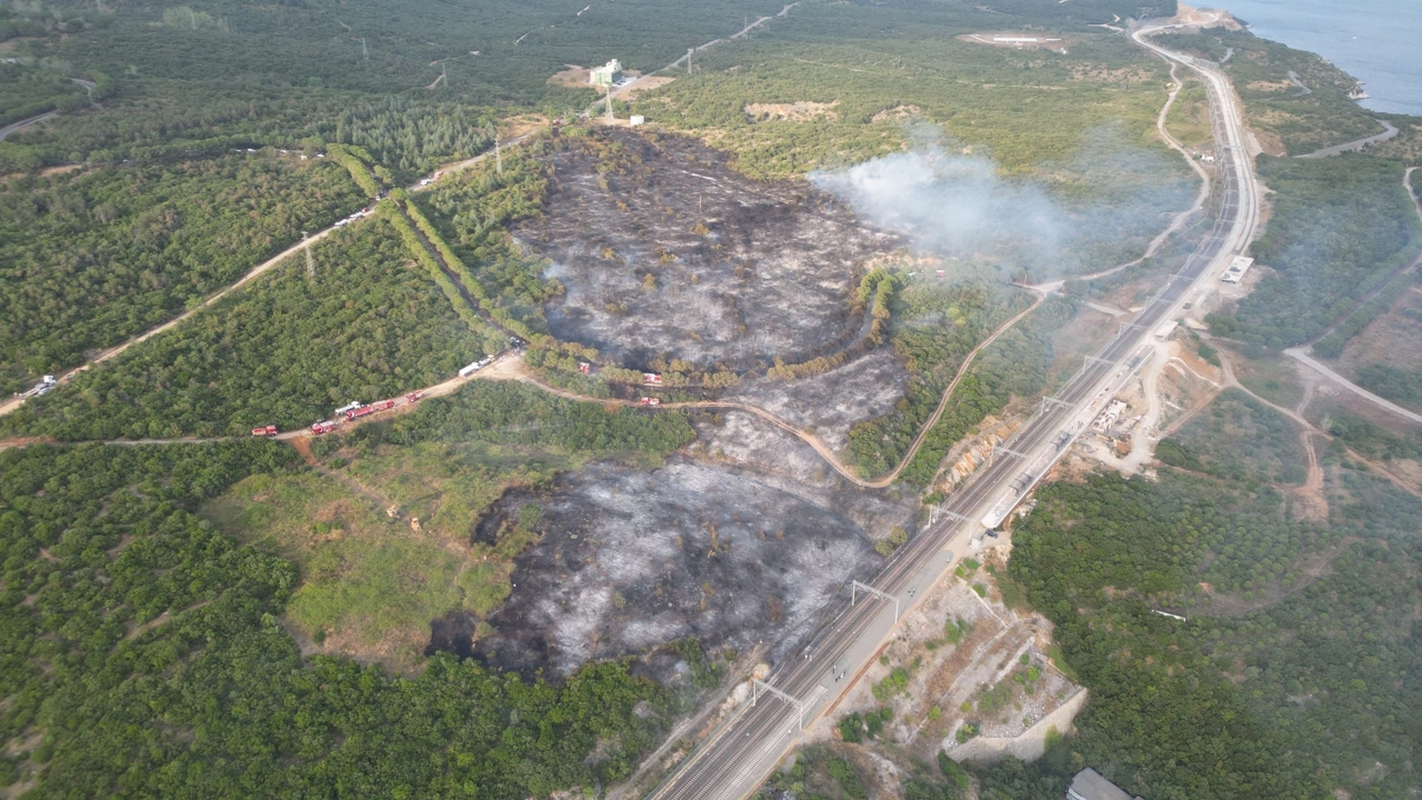 TÜBİTAK yerleşkesindeki yangında 10 hektar alan yandı