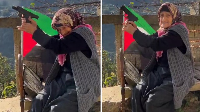 93 yaşındaki Emine nine, silahını çekip İsrail'e lanet okudu