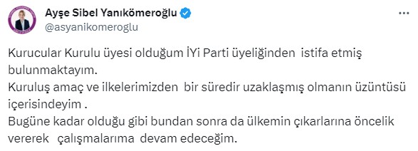 İYİ Partili vekilden, partiden istifa eden Yanıkömeroğlu için olay paylaşım: İmamoğlu satın aldı