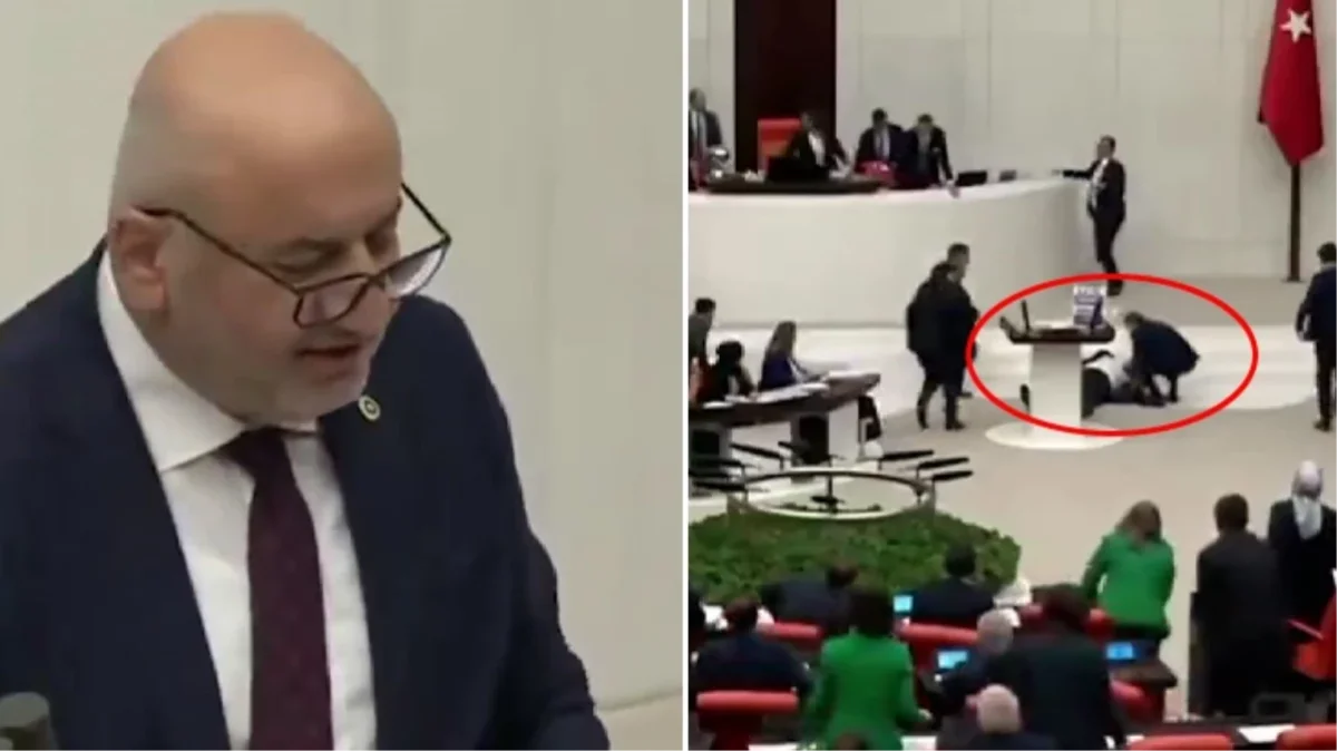 TBMM'de korku dolu anlar! SP milletvekili Hasan Bitmez konuşma yaparken kürsüde fenalaşıp bayıldı