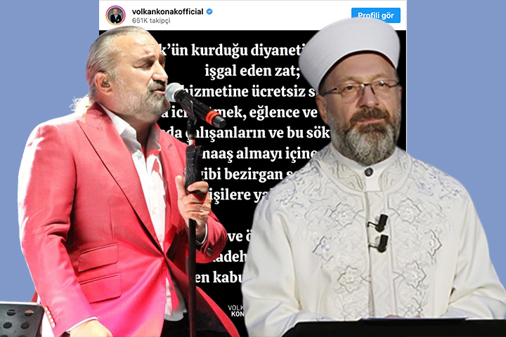 Volkan Konak, Diyanet İşleri Başkanı Ali Erbaş ile bir tartışmanın fitilini ateşledi