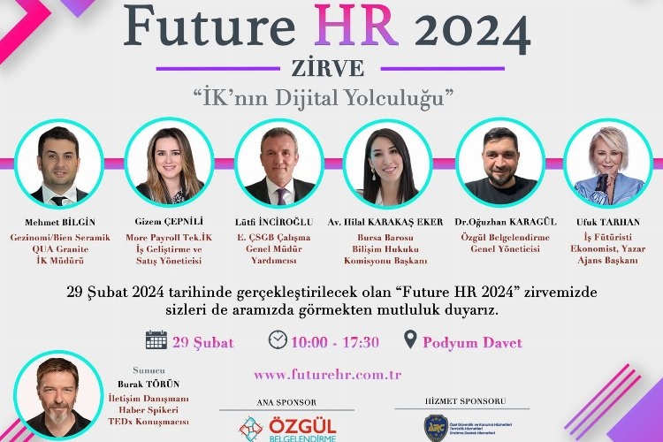 “Future HR2024” Zirvesi için Bursa’ya geliyor!