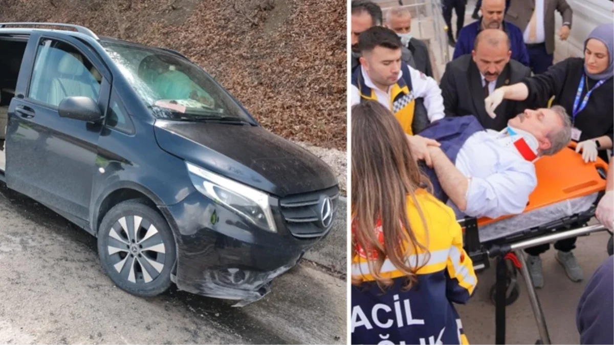 BBP lideri Mustafa Destici'nin makam aracı kaza yaptı