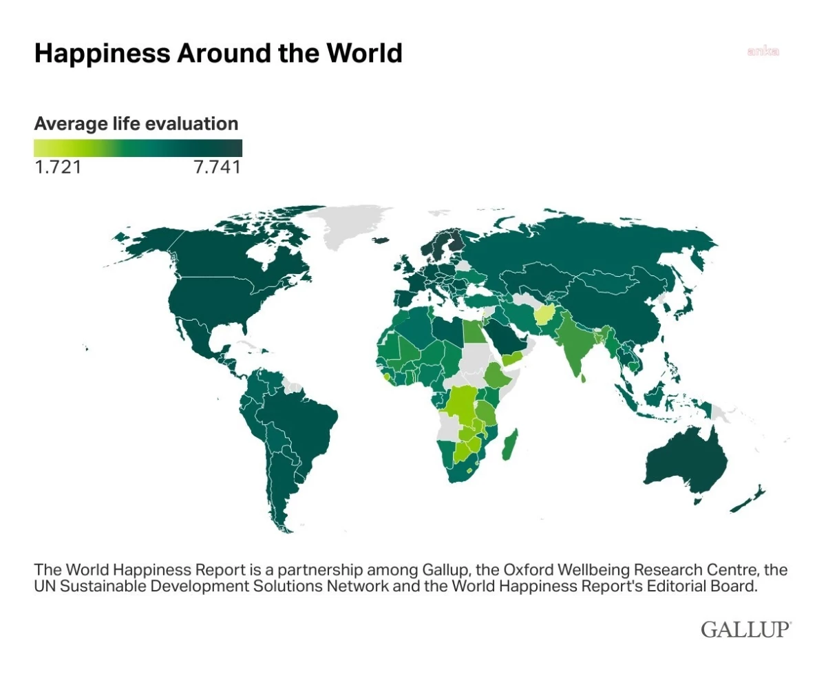 Türkiye Dünya Mutluluk Raporu'nda 98. sırada