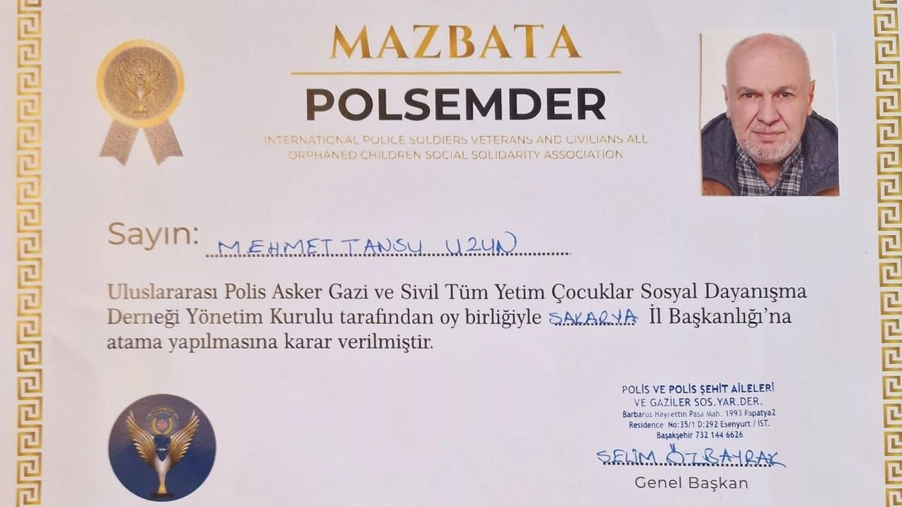 Mehmet Tansu Uzun dernek başkanı oldu