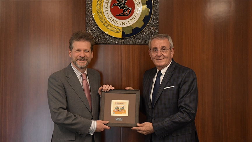 Kuzey Makedonya'nın Ankara Büyükelçisi Manasijevski, Samsun TSO'yu ziyaret etti
