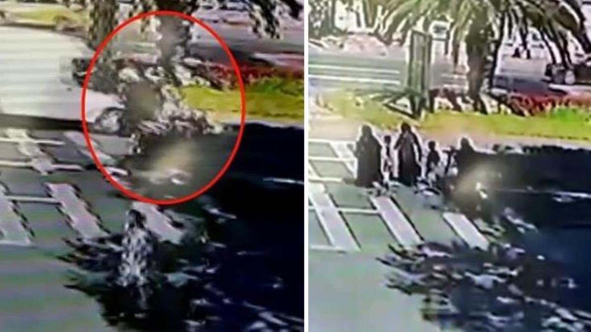 6 kişiye aynı anda çarptı! Yüreklerin ağza geldiği kazanın kamera görüntüsü ortaya çıktı