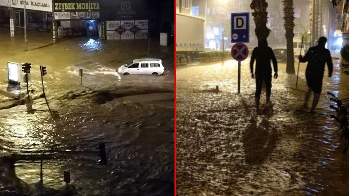 Antalya'nın Kumluca ilçesinde kuvvetli yağış sele neden oldu! Köprüler yıkıldı, eğitime bir gün ara verildi