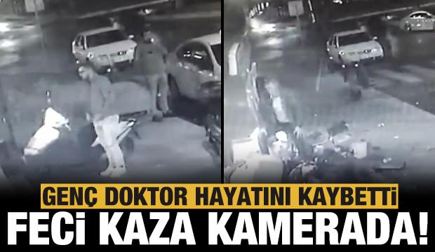 Ataşehir’de genç doktorun hayatını kaybettiği feci kaza kamerada