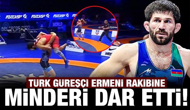 Azerbaycanlı Türk Mammadov, Ermeni güreşçiye minderi dar etti!