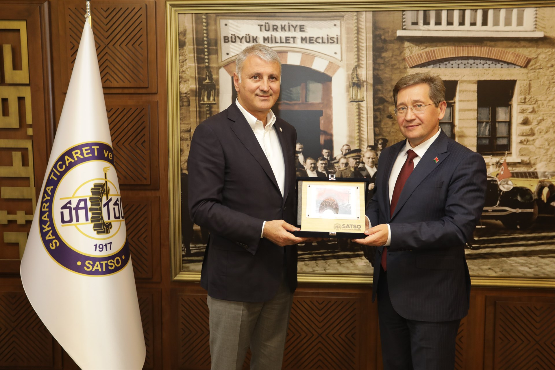 Belarus Ankara Büyükelçisi Victor Rybak SATSO'daydı
