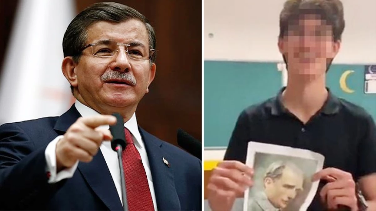 Davutoğlu, Atatürk'ün fotoğrafıyla uygunsuz hareketler yapan gencin tutuklanmasına tepki gösterdi