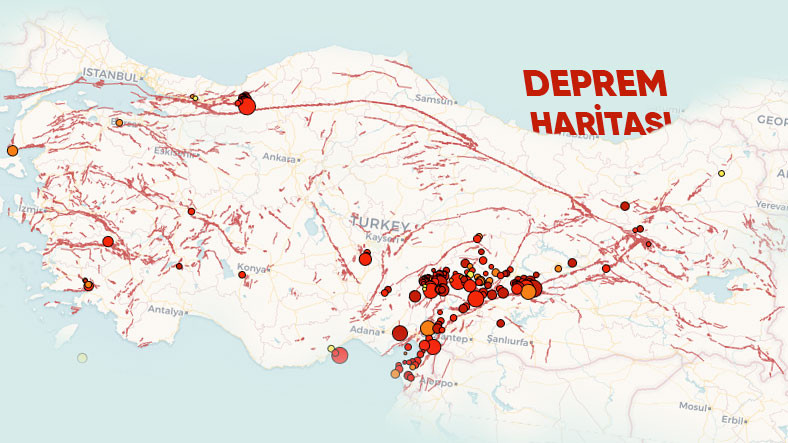 Evrim Ağacı'nın Hazırladığı Detaylı Deprem Haritası 