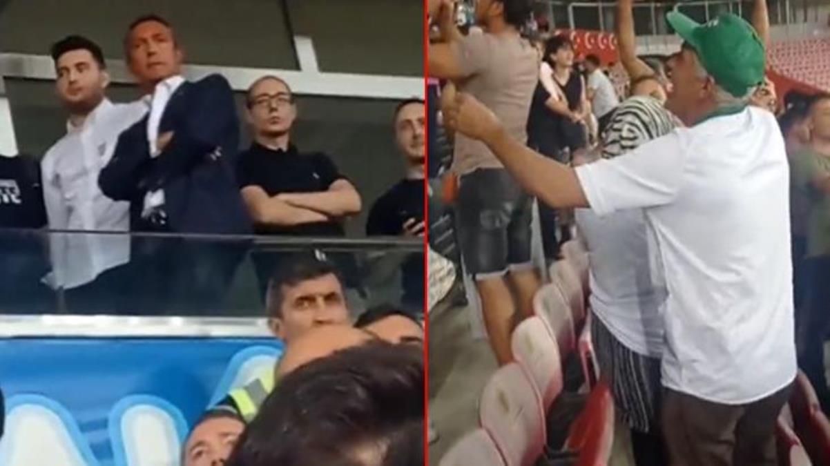 Fenerbahçe galibiyeti sonrası Konyaspor taraftarından Ali Koç'un önünde olay sevinç